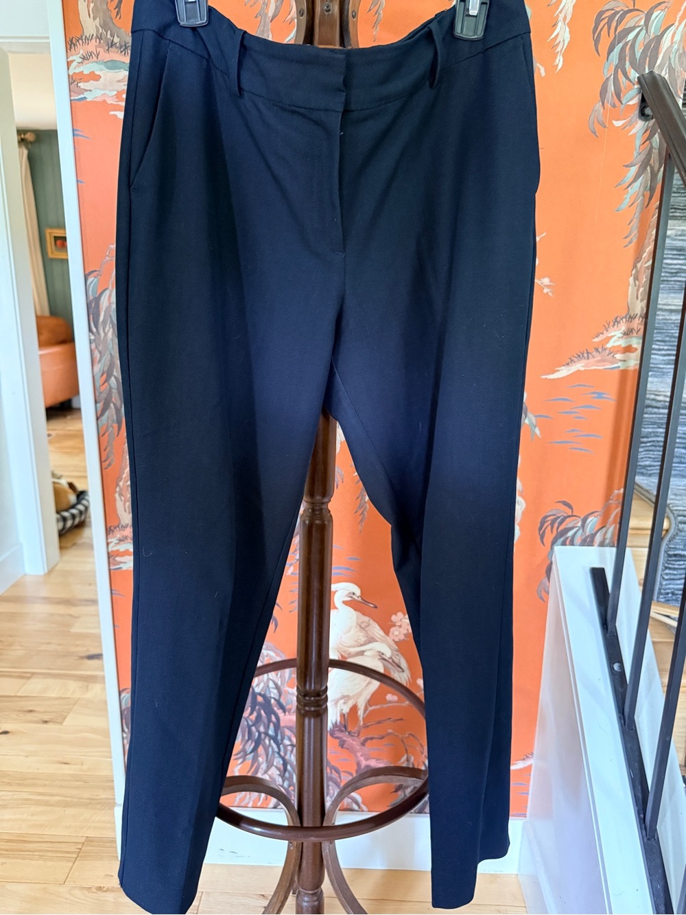 Ann Taylor Factory Navy Tailored Cropped Trousers
